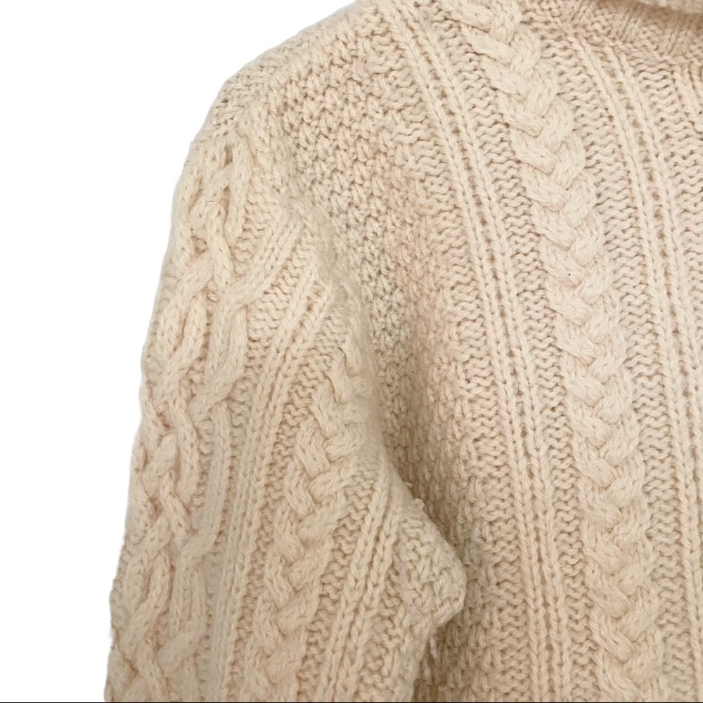 Paul James Cropped Wool Turtleneck Sweater Size M - Picture 6 of 7
